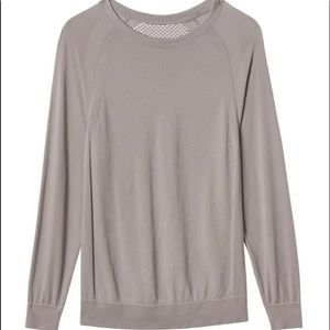 NOT FOR SALE Athleta silver mesh trophy top xs